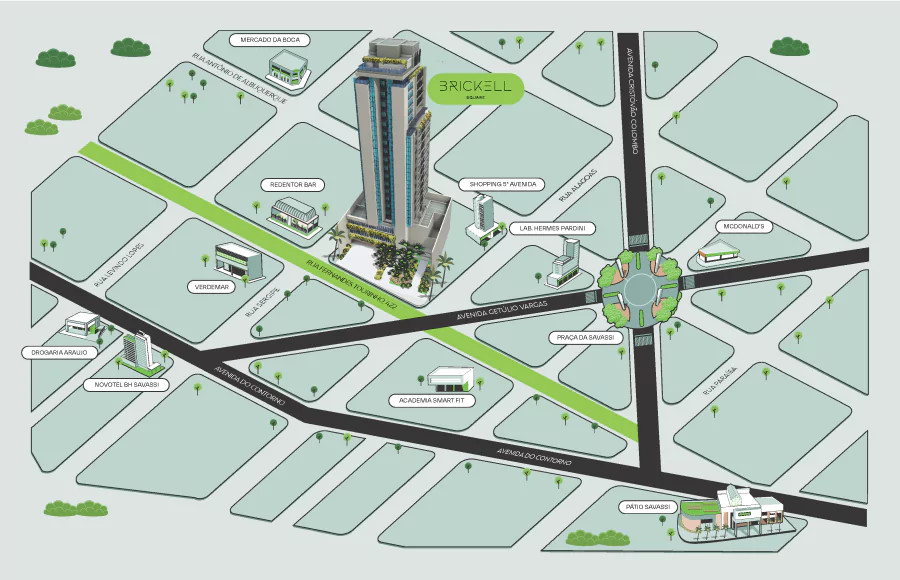 Localização do Patrimar Brickell